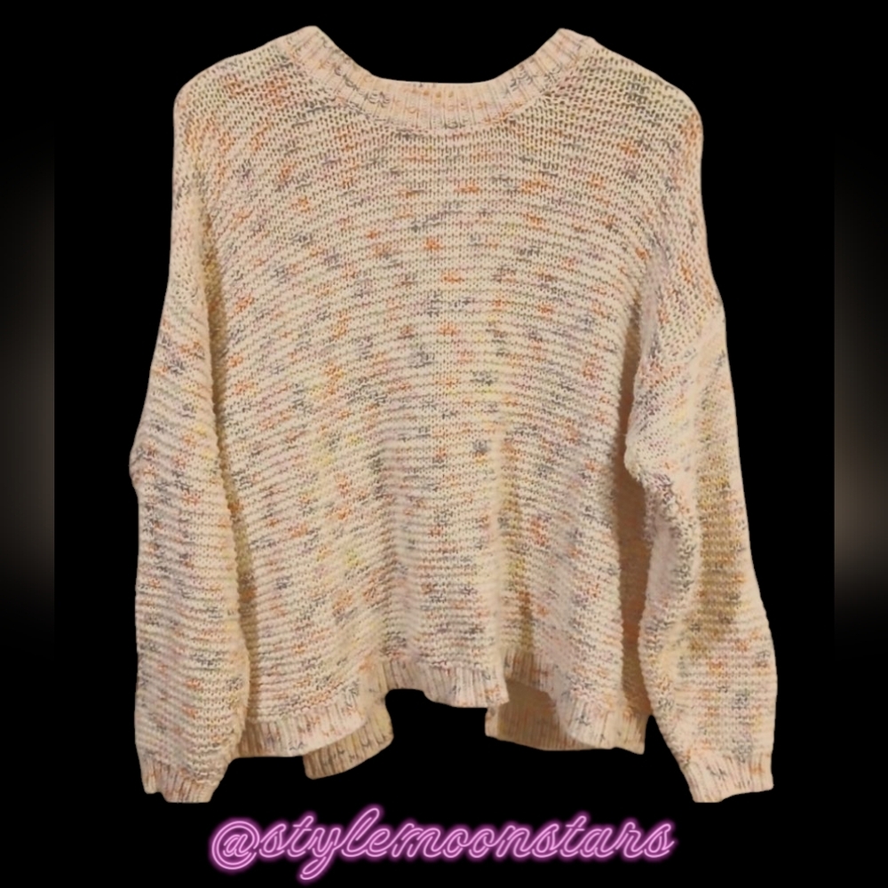 Aerie Cozy Crew Neck Open Back Sweater in Soft Knit